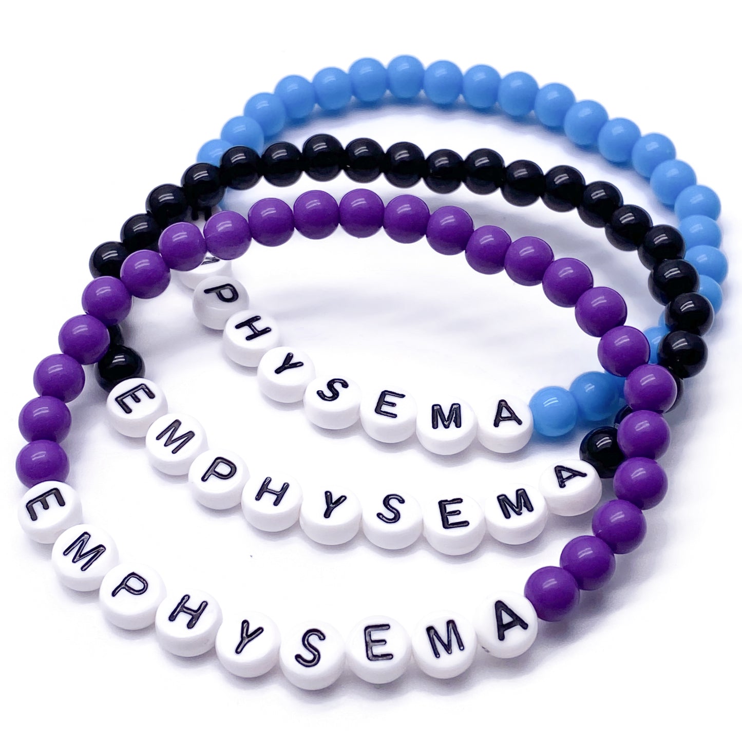 EMPHYSEMA Medical Alert Bracelet - Acrylic Letter Beads