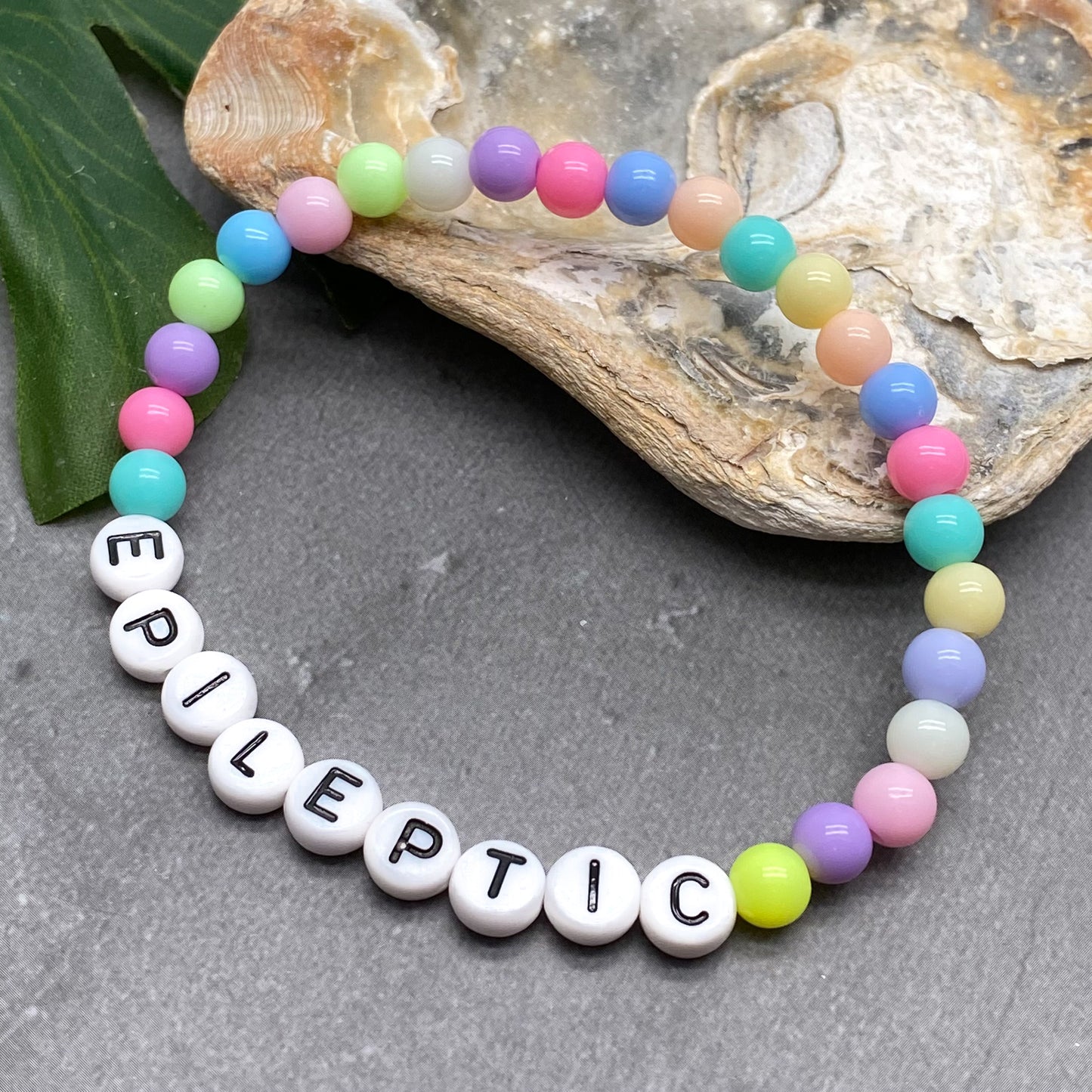 EPILEPTIC Medical Alert Bracelet - Acrylic Letter Beads