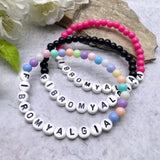 FIBROMYALGIA Acrylic Letter Bead Bracelet