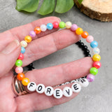 FOREVER Acrylic Letter Bead Bracelet