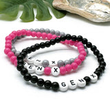 GEN X Acrylic Letter Bead Bracelet