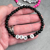 GEN X Acrylic Letter Bead Bracelet