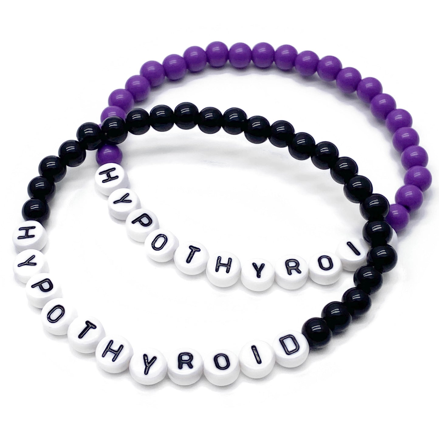 HYPOTHYROID Medical Alert Bracelet - Acrylic Letter Beads