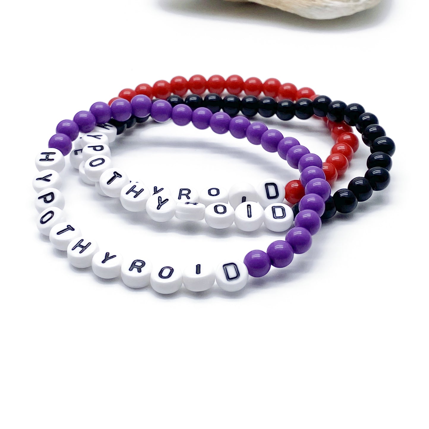 HYPOTHYROID Medical Alert Bracelet - Acrylic Letter Beads