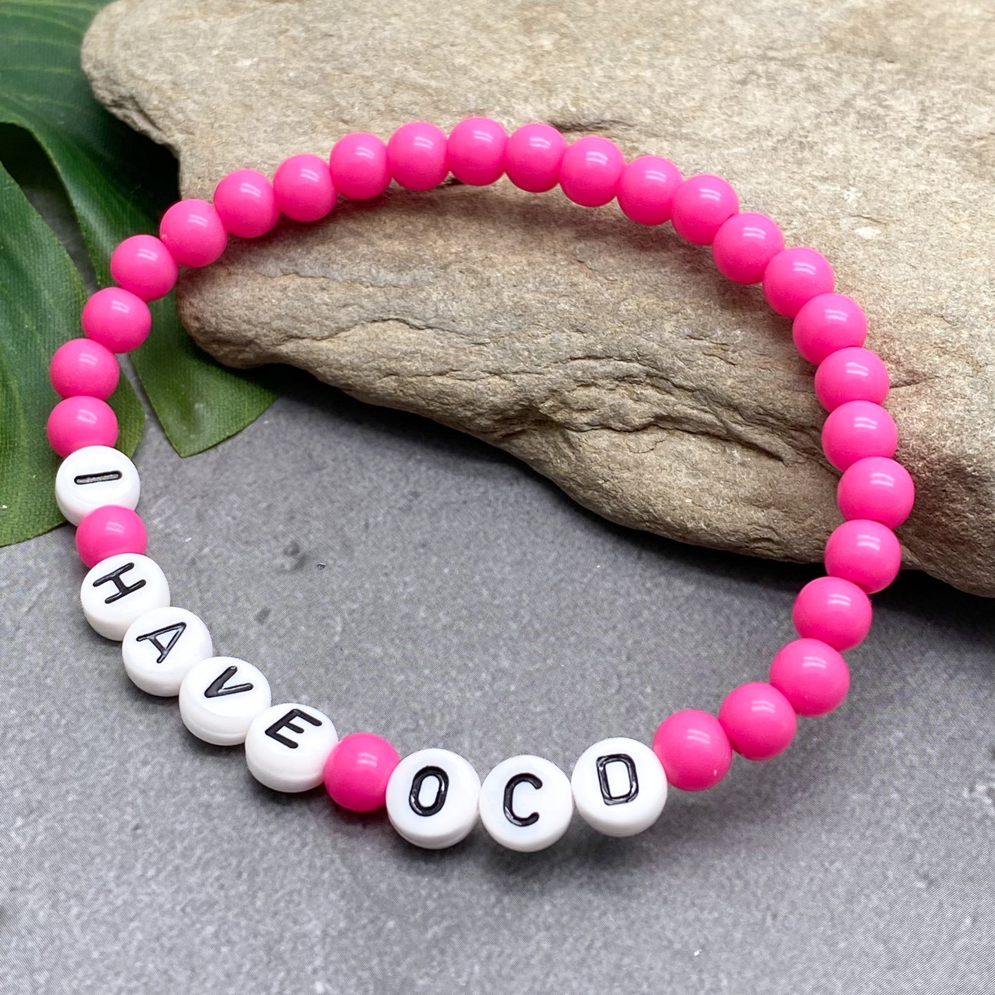 I HAVE OCD Awareness Bracelet - Acrylic Letter Beads
