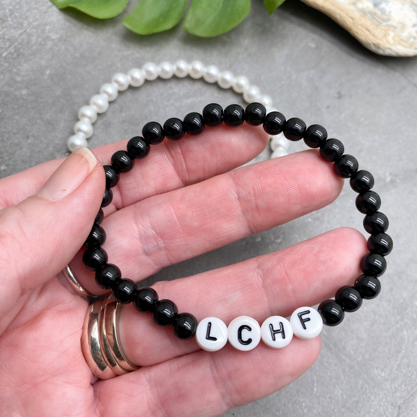 LCHF Awareness Bracelet - Acrylic Letter Beads