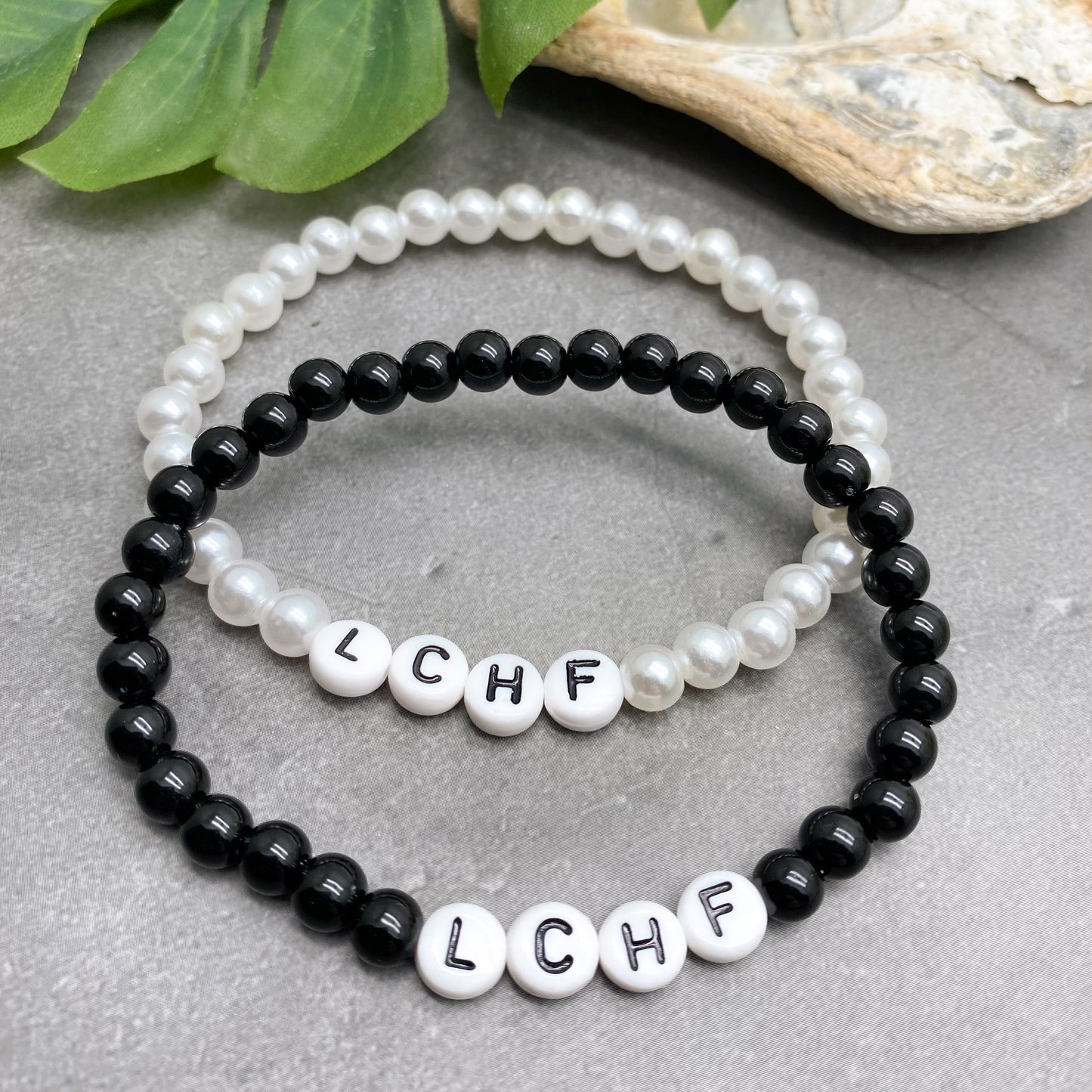 LCHF Awareness Bracelet - Acrylic Letter Beads