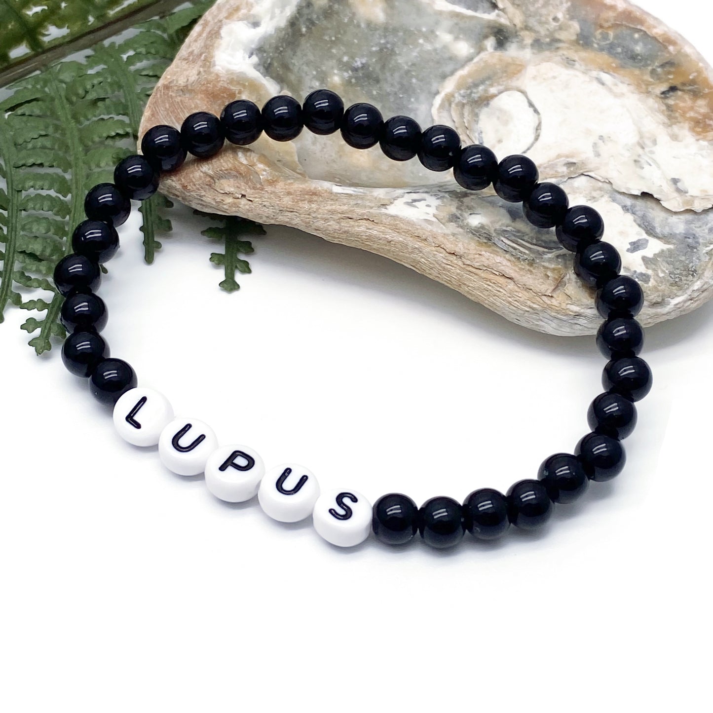 LUPUS Medical Alert Bracelet - Acrylic Letter Beads