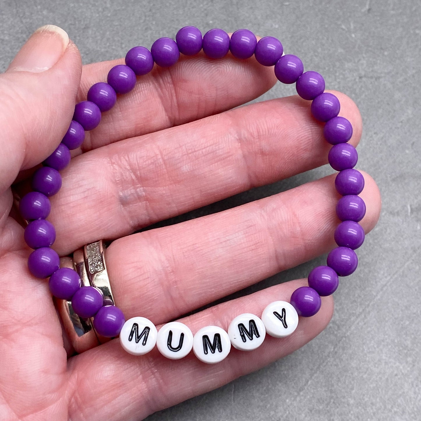 MUMMY Family Message Bracelet - Acrylic Letter Beads