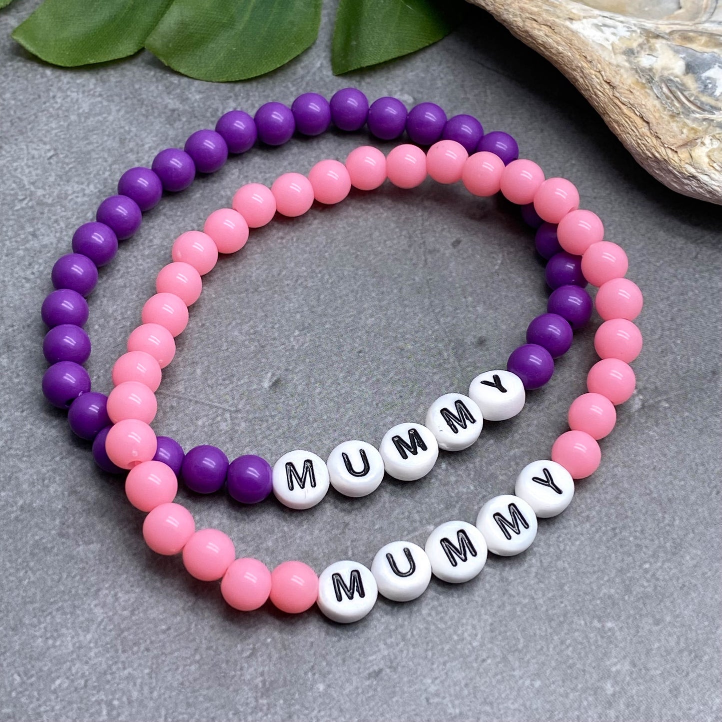 MUMMY Family Message Bracelet - Acrylic Letter Beads