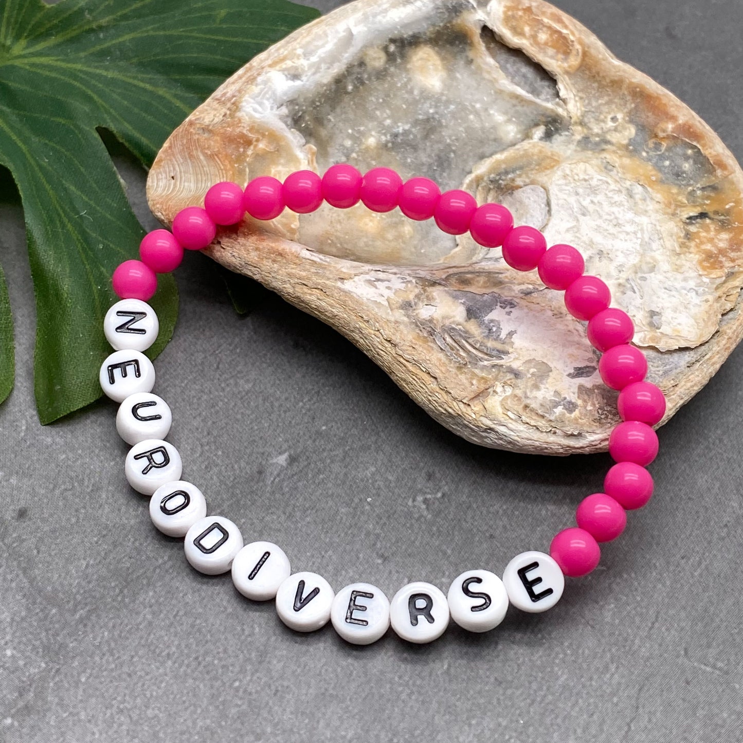 NEURODIVERSE Medical Alert Bracelet - Acrylic Letter Beads