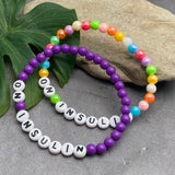 ON INSULIN Acrylic Letter Bead Bracelet