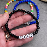 PTSD Acrylic Letter Bead Bracelet