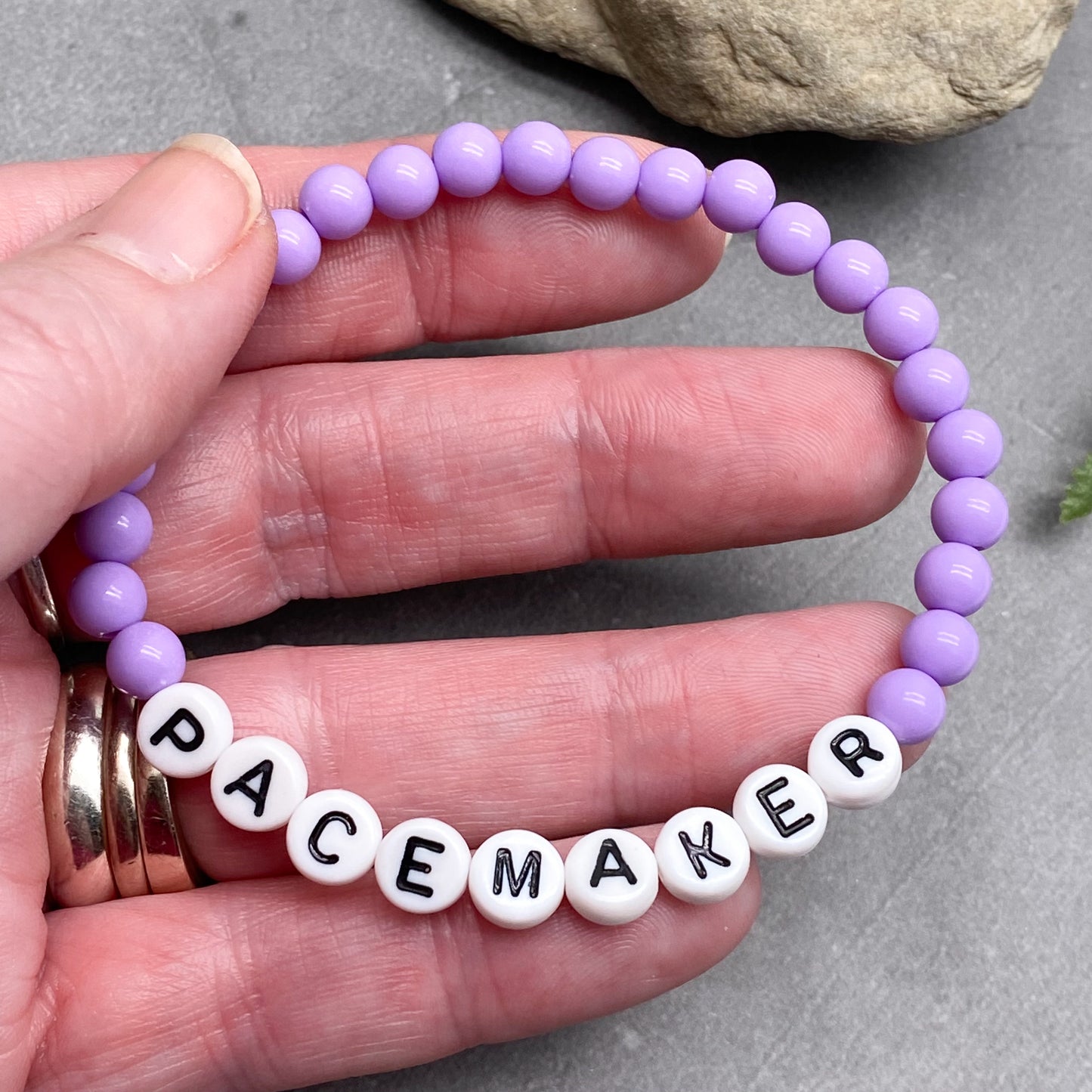 PACEMAKER Medical Alert Bracelet - Acrylic Letter Beads
