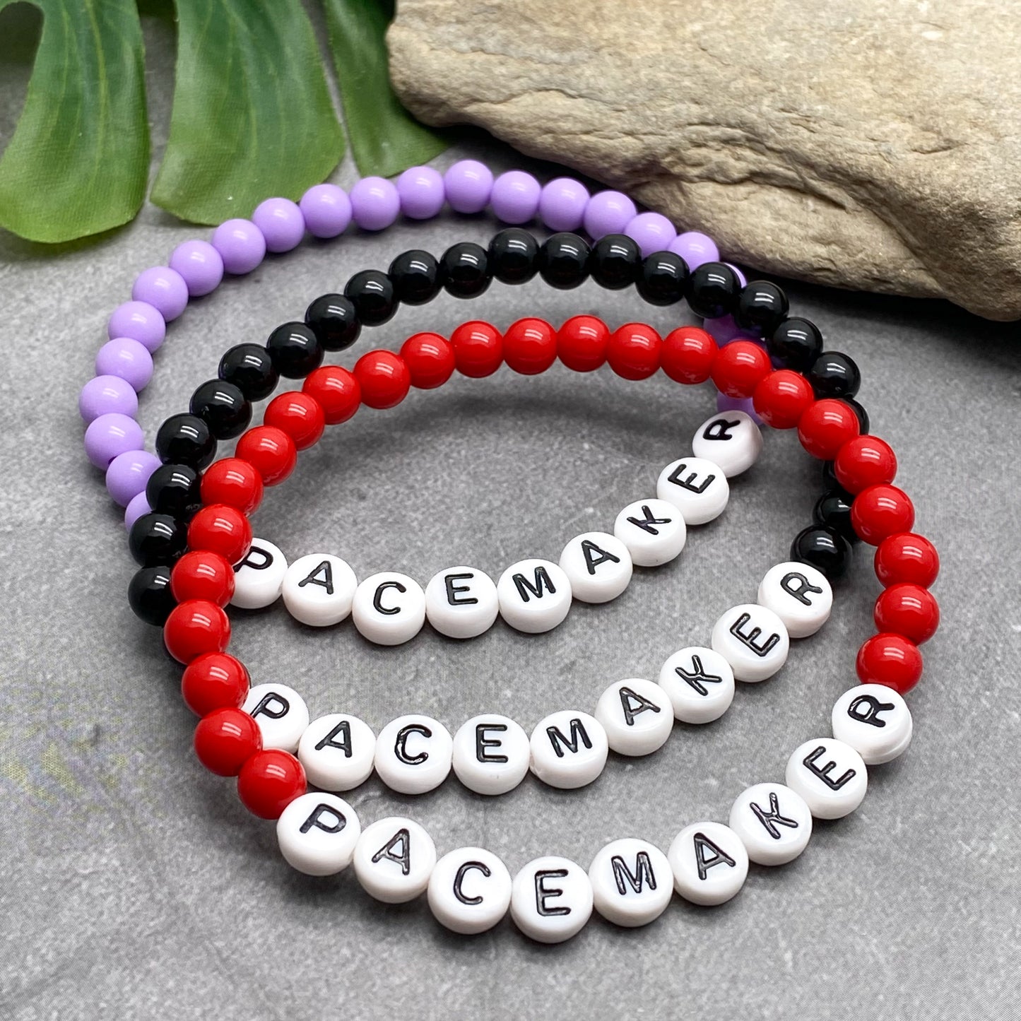 PACEMAKER Medical Alert Bracelet - Acrylic Letter Beads