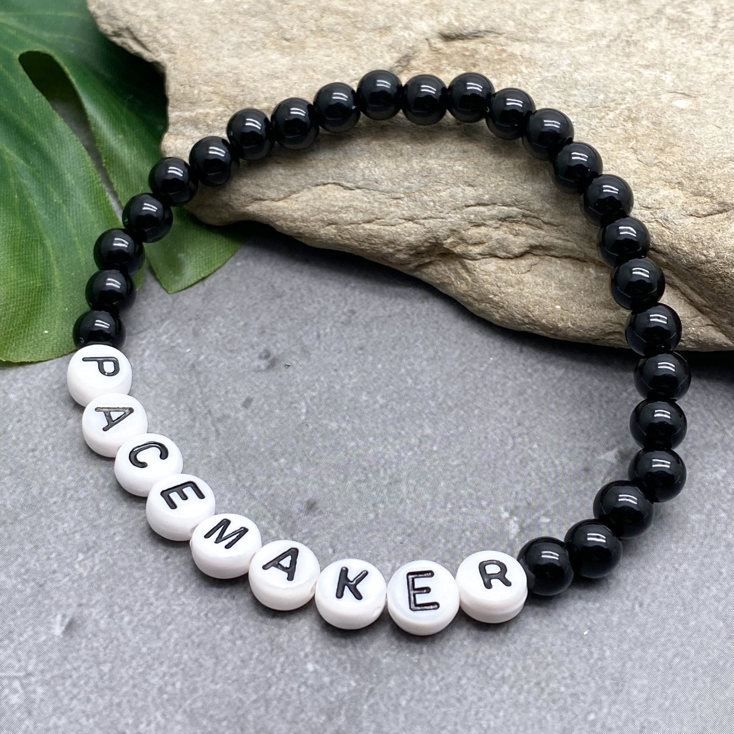 PACEMAKER Medical Alert Bracelet - Acrylic Letter Beads
