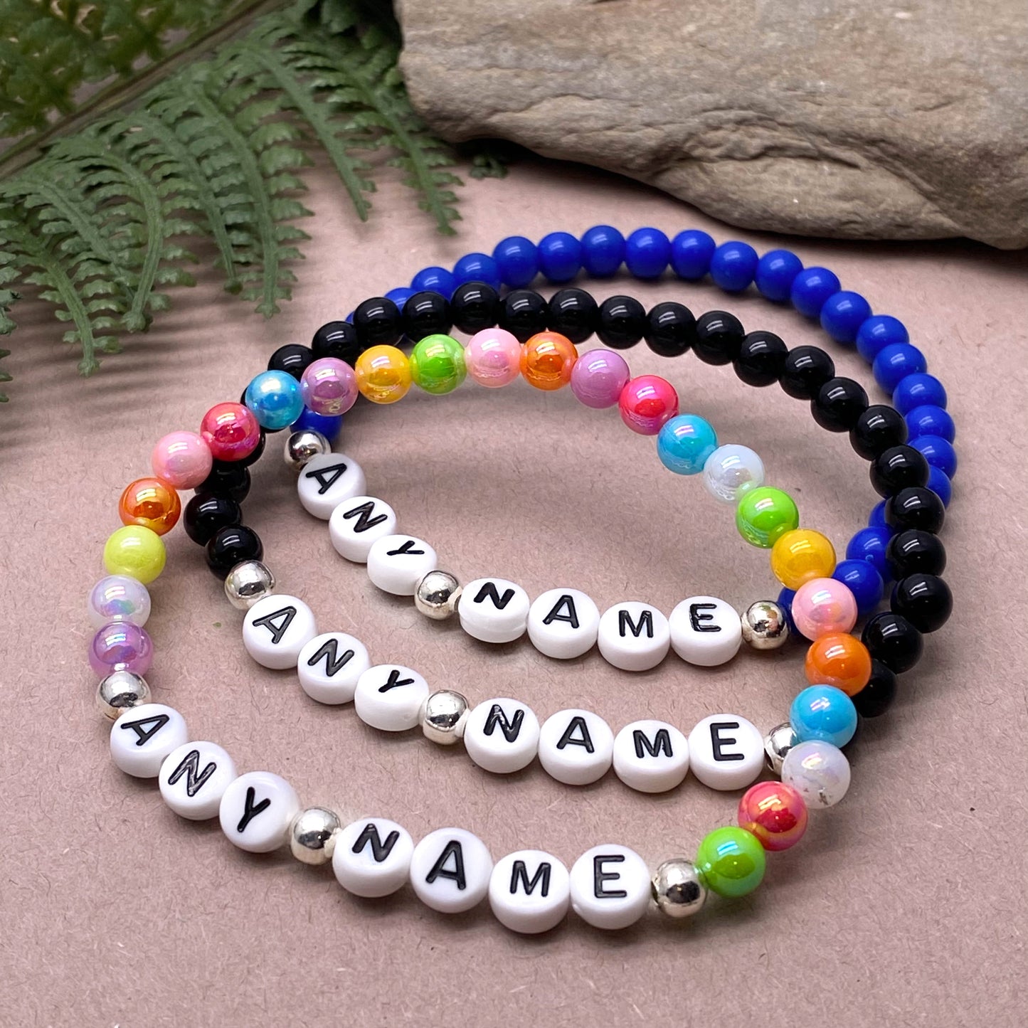PERSONALISED Acrylic Bead Bracelet