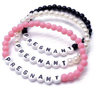 PREGNANT Acrylic Letter Bead Bracelet