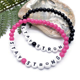 STAY STRONG Acrylic Letter Bead Bracelet