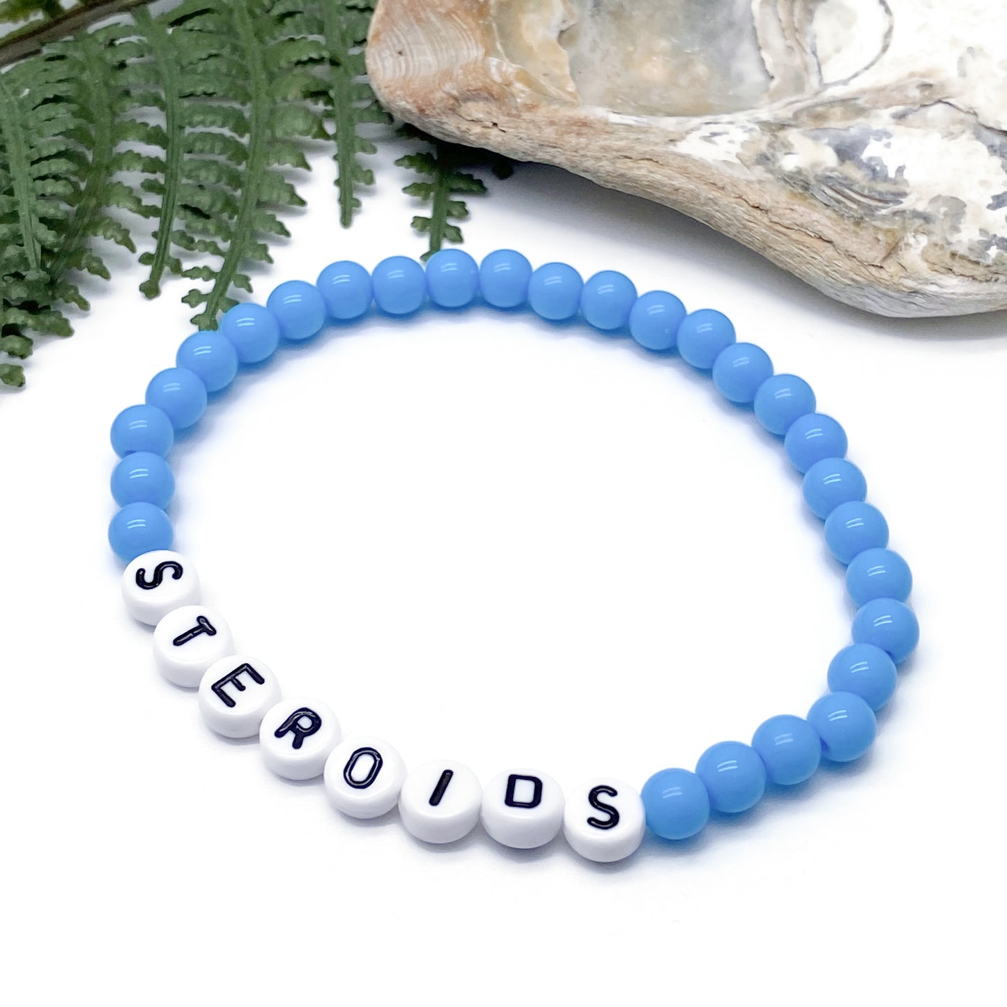 STEROIDS Medical Alert Bracelet - Acrylic Letter Beads