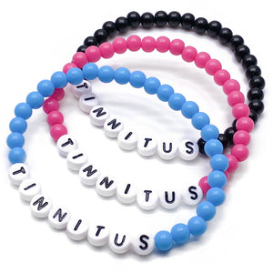TINNITUS Acrylic Letter Bead Bracelet