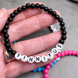 TINNITUS Acrylic Letter Bead Bracelet