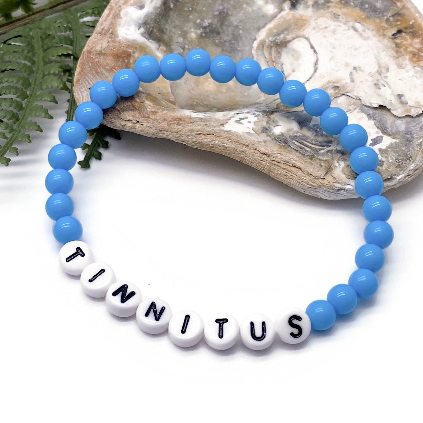 TINNITUS Medical Alert Bracelet - Acrylic Letter Beads