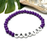 WARRIOR Acrylic Letter Bead Bracelet