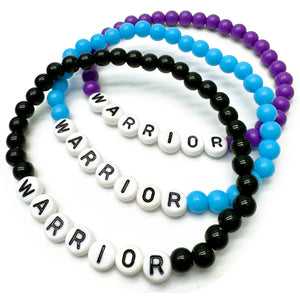 WARRIOR Acrylic Letter Bead Bracelet