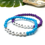 WARRIOR Acrylic Letter Bead Bracelet