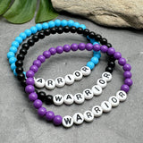 WARRIOR Acrylic Letter Bead Bracelet