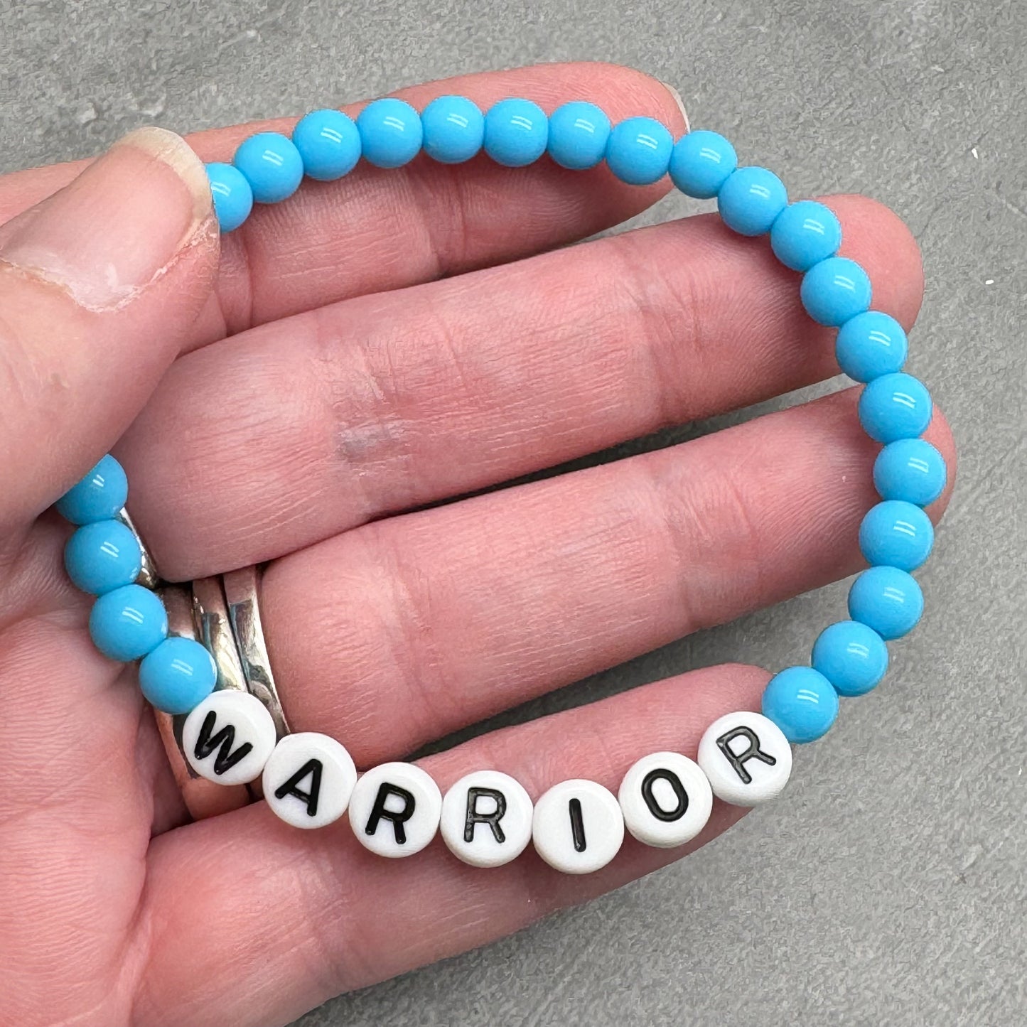 WARRIOR Inspirational Bracelet - Acrylic Letter Beads