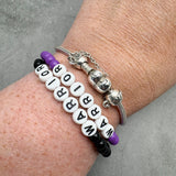 WARRIOR Acrylic Letter Bead Bracelet