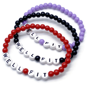 WELL FIT Acrylic Letter Bead Bracelet