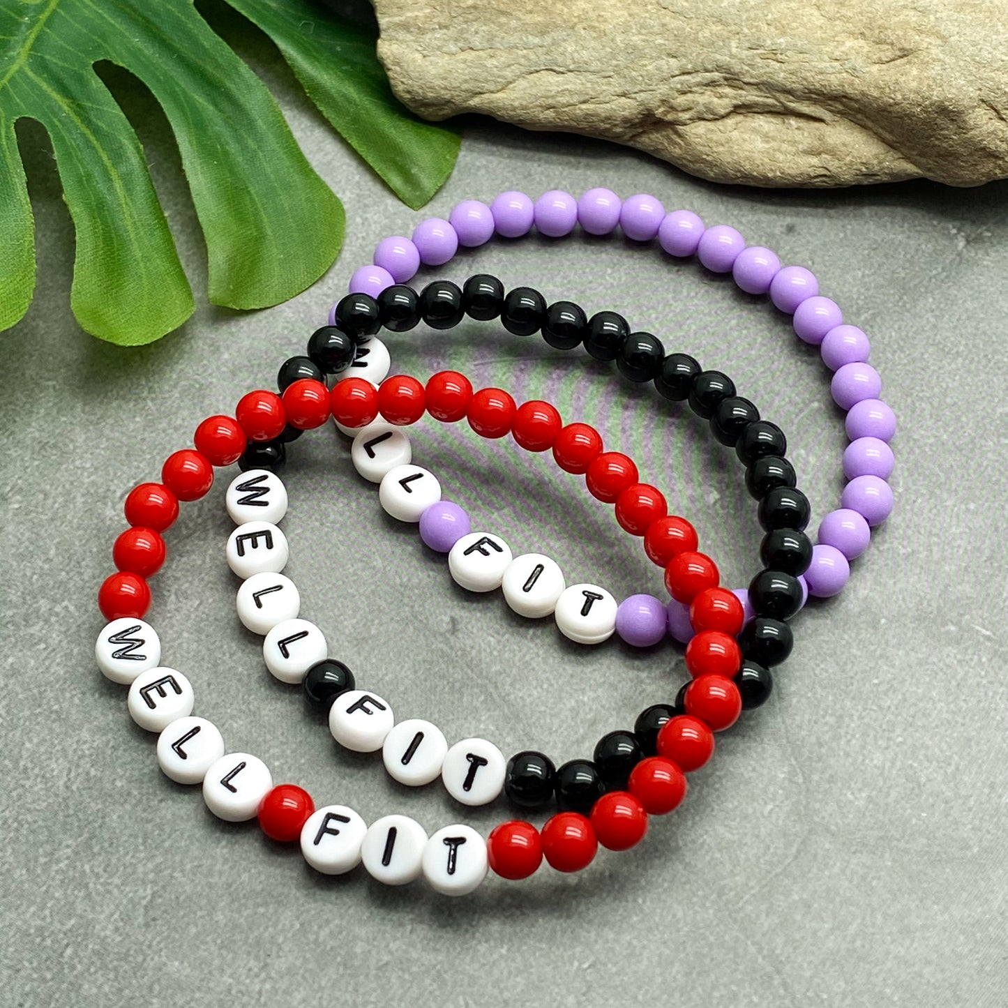 WELL FIT Message Bracelet - Acrylic Letter Beads