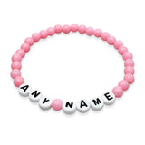 PERSONALISED Bead Bracelet - Baby Pink Acrylic