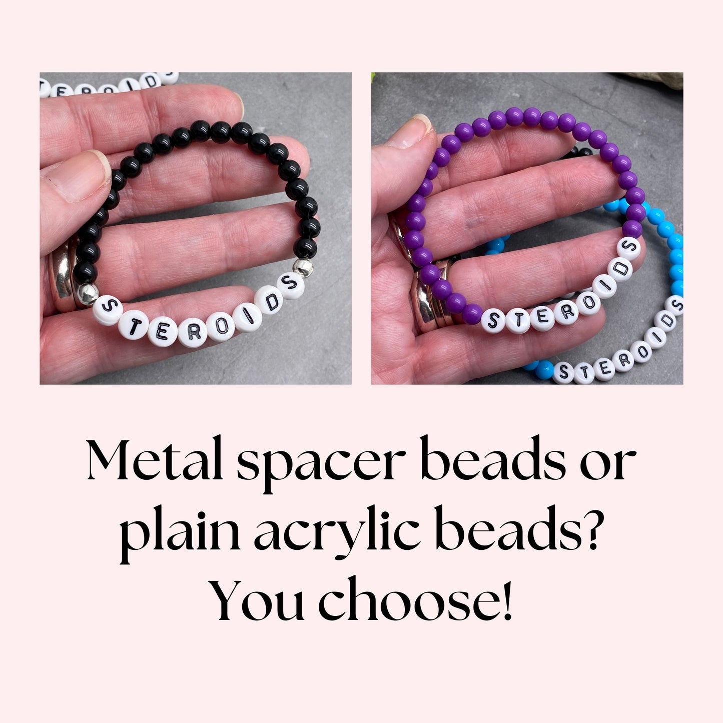 MISOPHONIA Medical Alert Bracelet - Acrylic Letter Beads