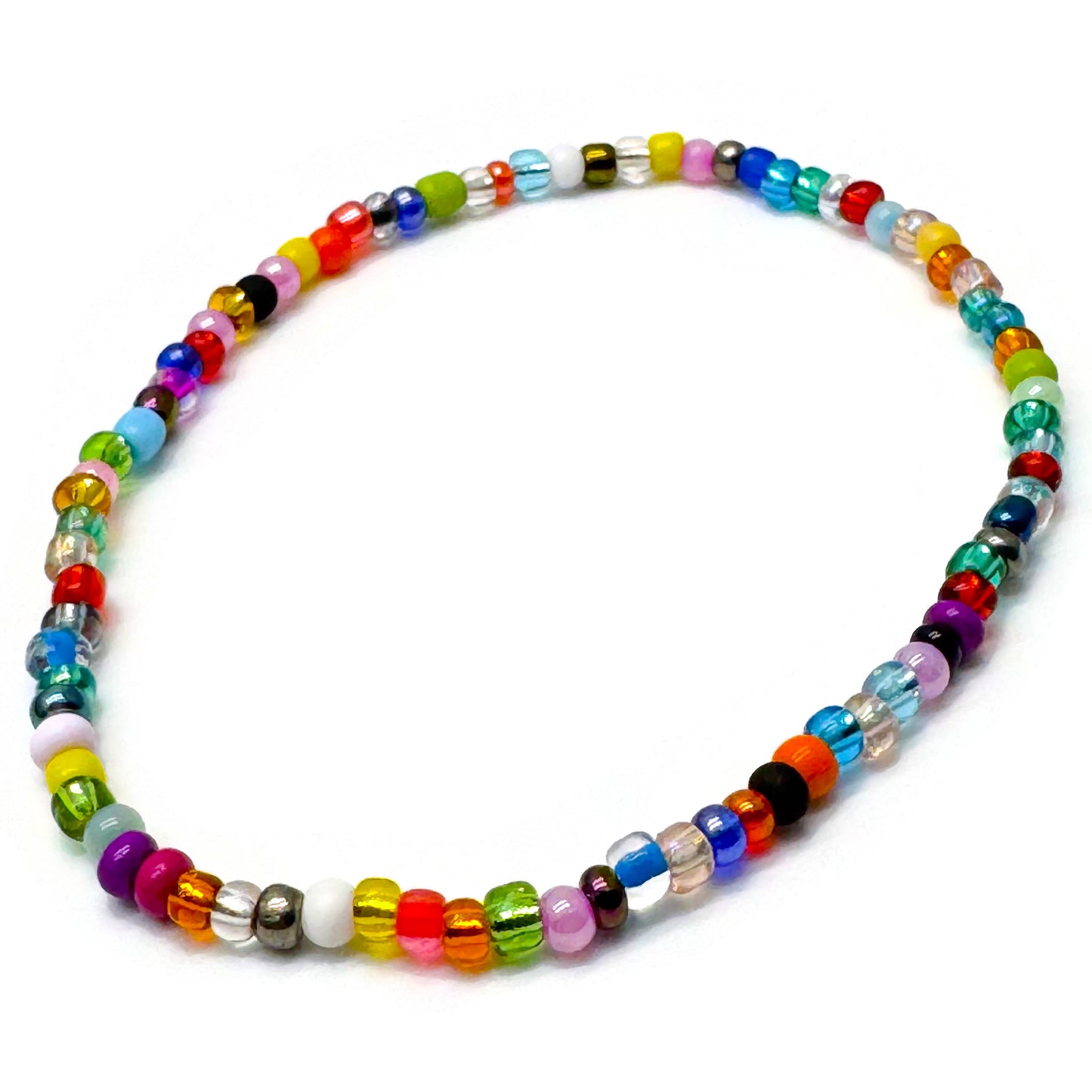 Multi-Colour Seed Bead Anklet - Colour Choice