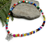 Butterfly Seed Bead Anklet - Colour Choice
