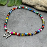 Butterfly Seed Bead Anklet - Colour Choice