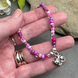 Kitty Cat Seed Bead Anklet - Colour Choice