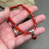 Ladybird Seed Bead Anklet - Colour Choice