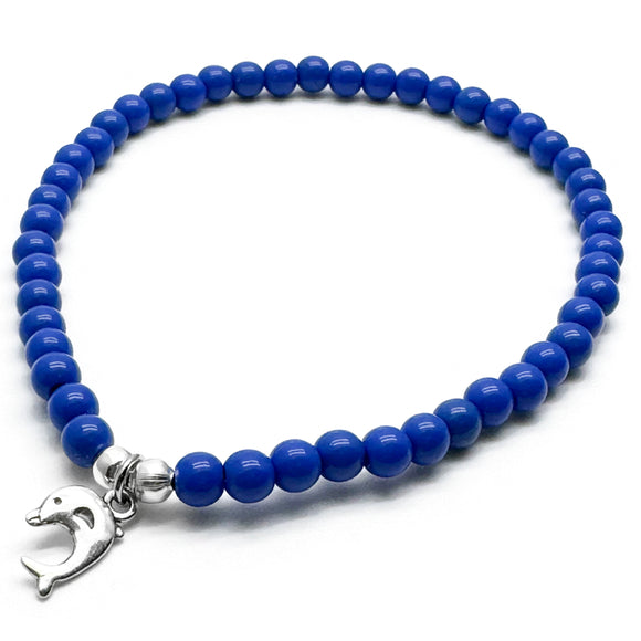 Dolphin Acrylic Bead Anklet - Colour Choice