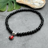 Ladybird Acrylic Bead Anklet - Colour Choice