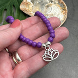 Lotus Flower Acrylic Bead Anklet - Colour Choice