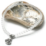 Buddha Charm Frosted Bead Anklet - Colour Choice