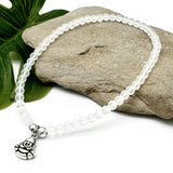 Buddha Charm Frosted Bead Anklet - Colour Choice