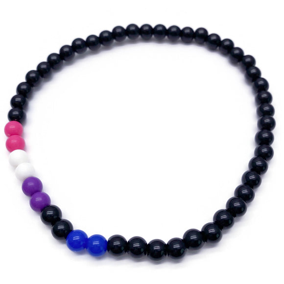 Genderfluid Colours Acrylic Bead Anklet