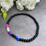 Genderfluid Colours Acrylic Bead Anklet