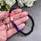 Genderfluid Colours Acrylic Bead Anklet